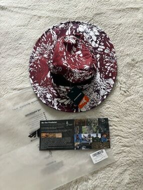 NWT KastKing Red and White Fishing Bucket Hat